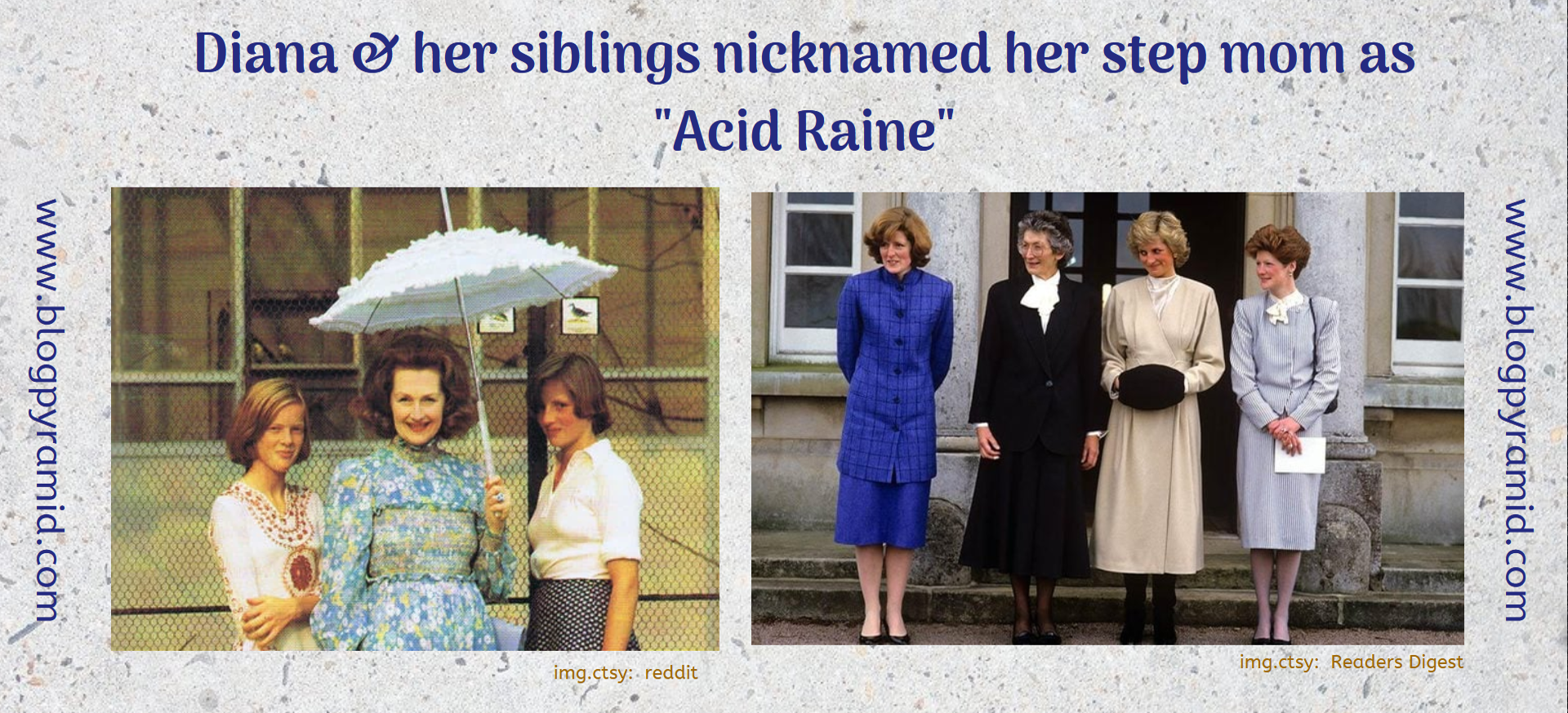 Diana & her siblings nicknamed their step mom as “Acid Raine”