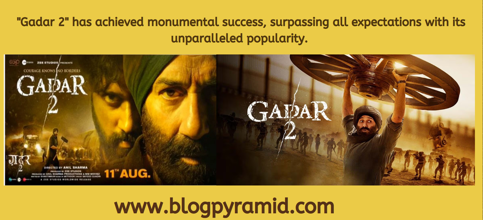 “Gadar 2” has achieved monumental success, surpassing all expectations with its unparalleled popularity.