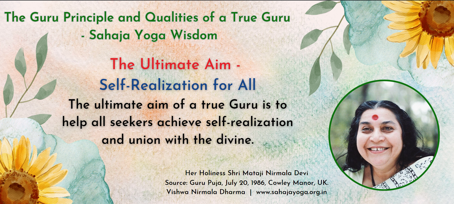 The Guru Principle and Qualities of a True Guru – Sahaja Yoga Wisdom