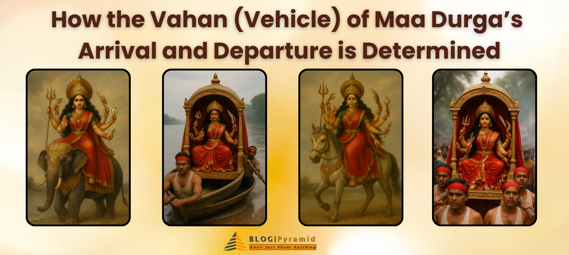How the Vahan (Vehicle) of Maa Durga’s Arrival and Departure is Determined